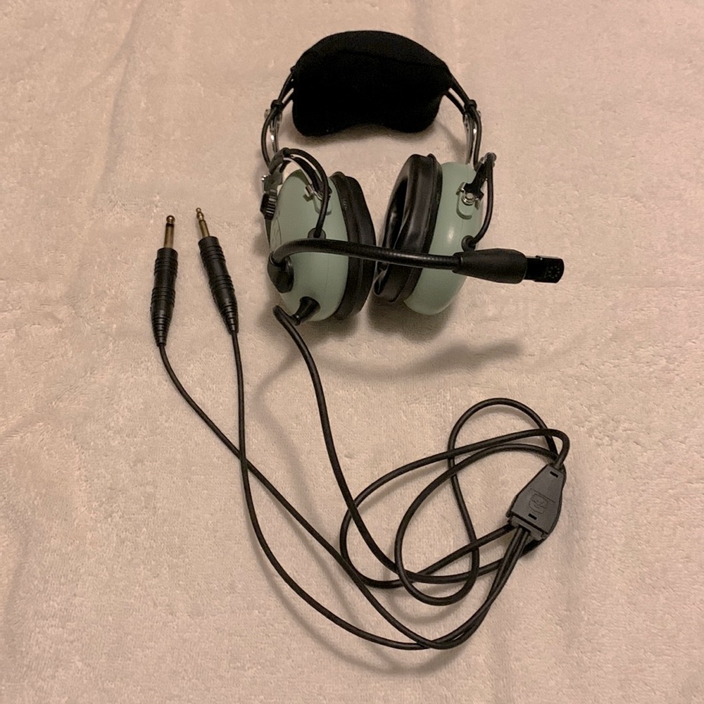 David Clark HEADSET H10-13.4 Passive Pilot Aviation Dual Plugs Helicopter Plane